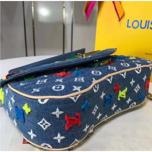 Louis Vuitton LV Women New Wave Chain Bag MM Blue LULUX