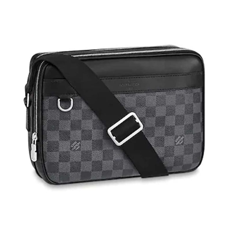 Louis Vuitton LV Men Trocadero Messenger Bag Damier Graphite Canvas LULUX