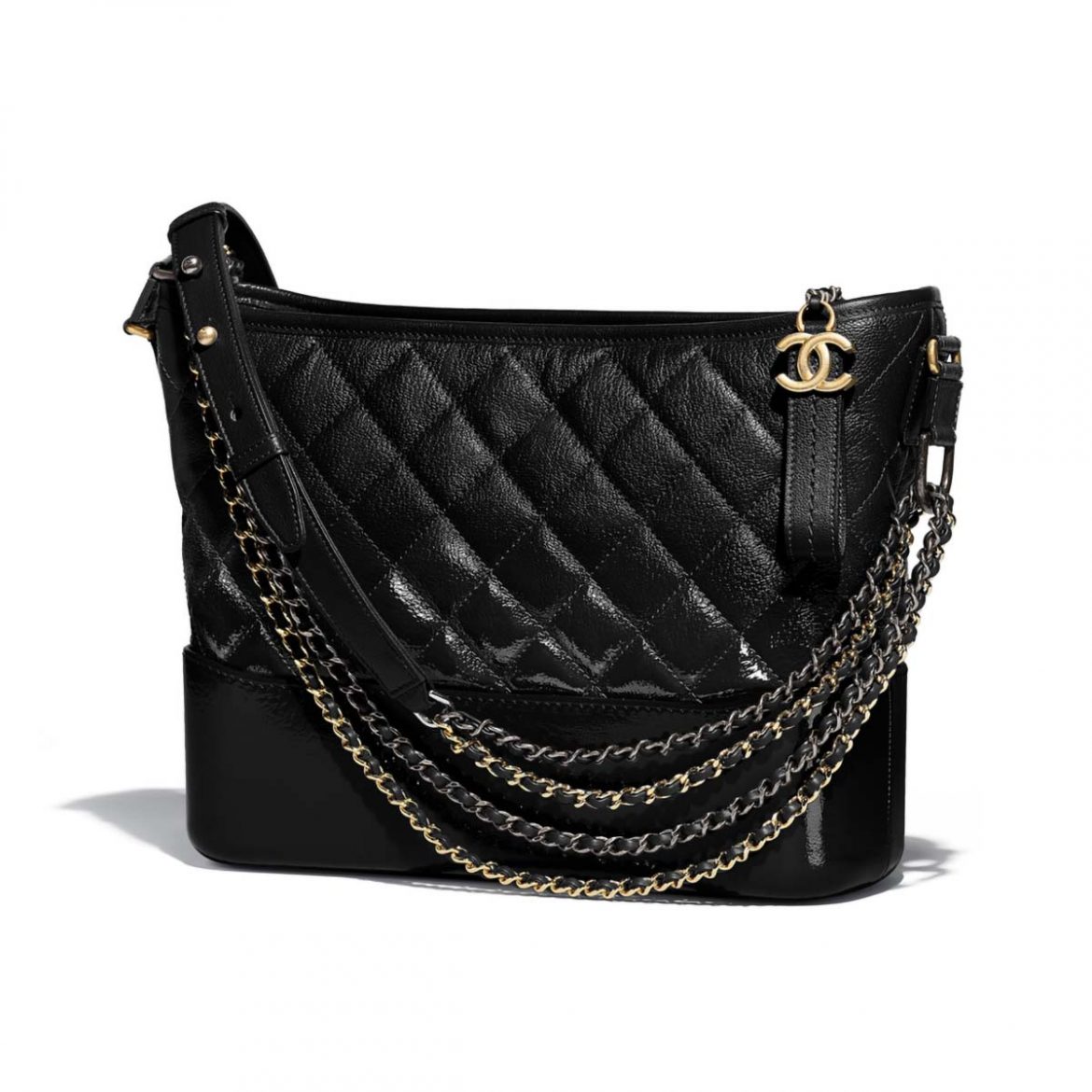 Chanel Gabrielle Hobo Medium Bag in Goatskin with Gold Silvertone