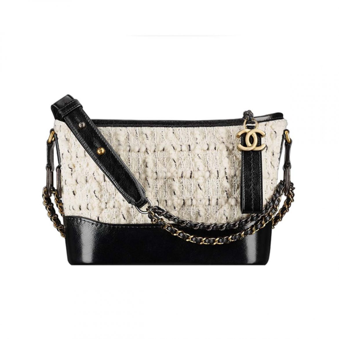 Chanel Gabrielle Hobo Medium Bag in Tweed Calfskin Leather - LULUX