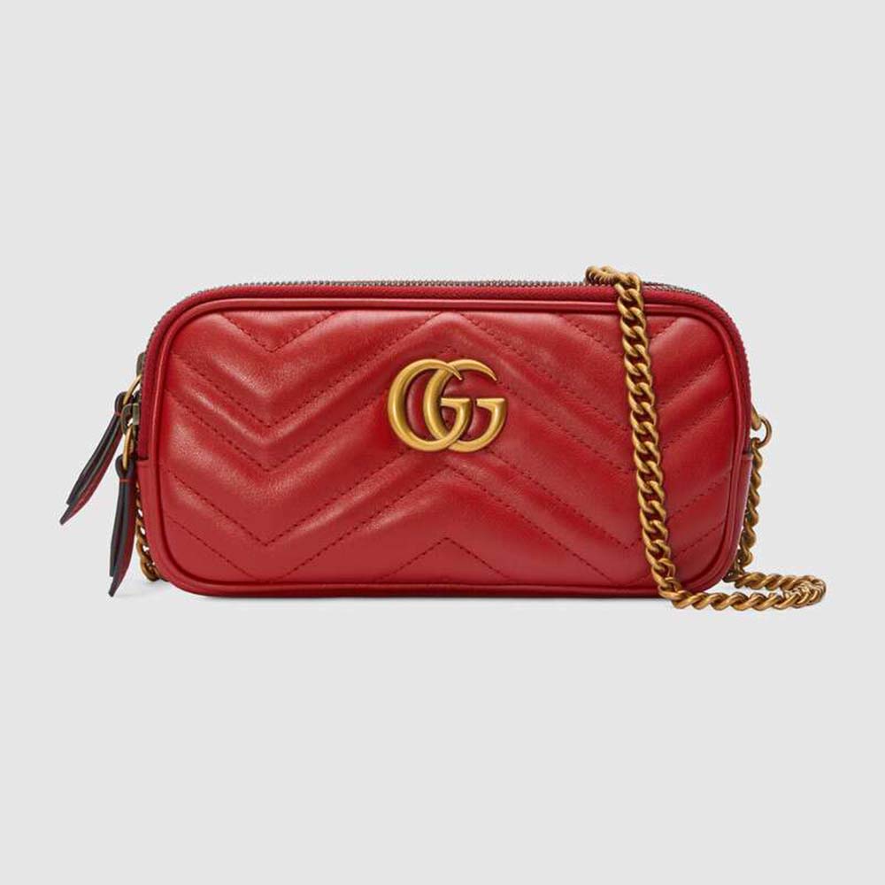 Gucci GG Women GG Marmont Mini Chain Bag - LULUX