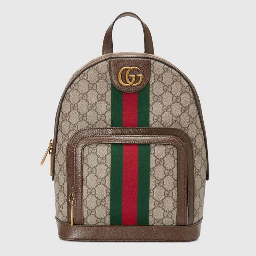Gucci GG Unisex Ophidia GG Small Backpack-Brown - LULUX