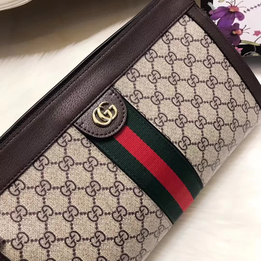 Gucci Ophidia GG Supreme Canvas Medium Shoulder Bag-Brown - LULUX