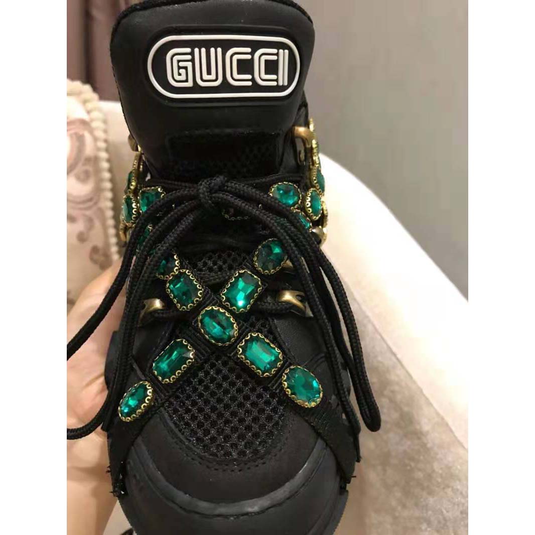 Gucci Women Flashtrek Sneaker with Removable Crystals 5.6cm Height ...