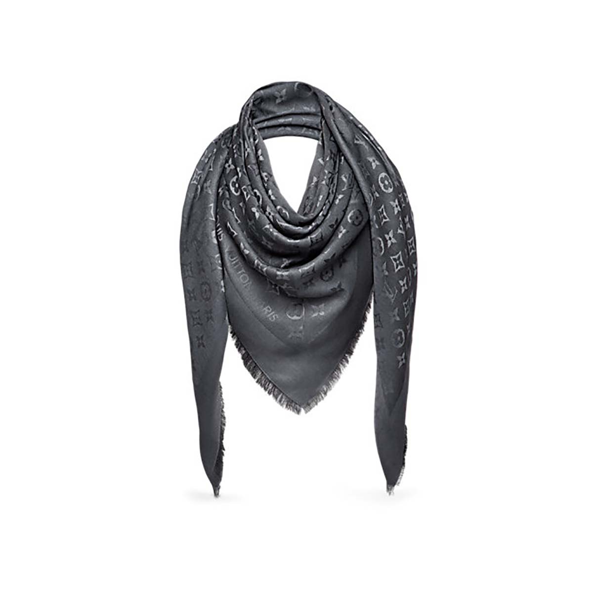 Louis Vuitton Black Silk Scarf