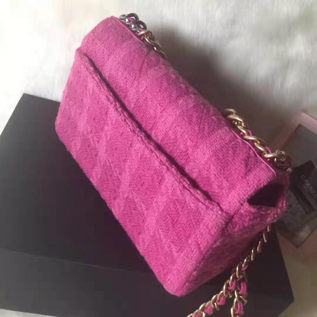 chanel tweed pink bag