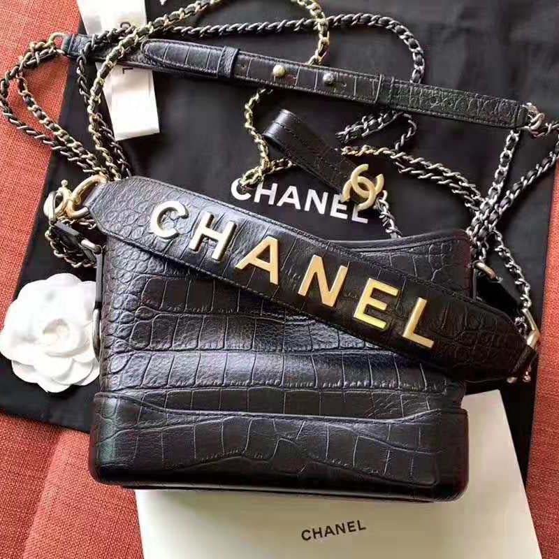 Chanel Women Chanel's Gabrielle Small Hobo Bag-Black - LULUX
