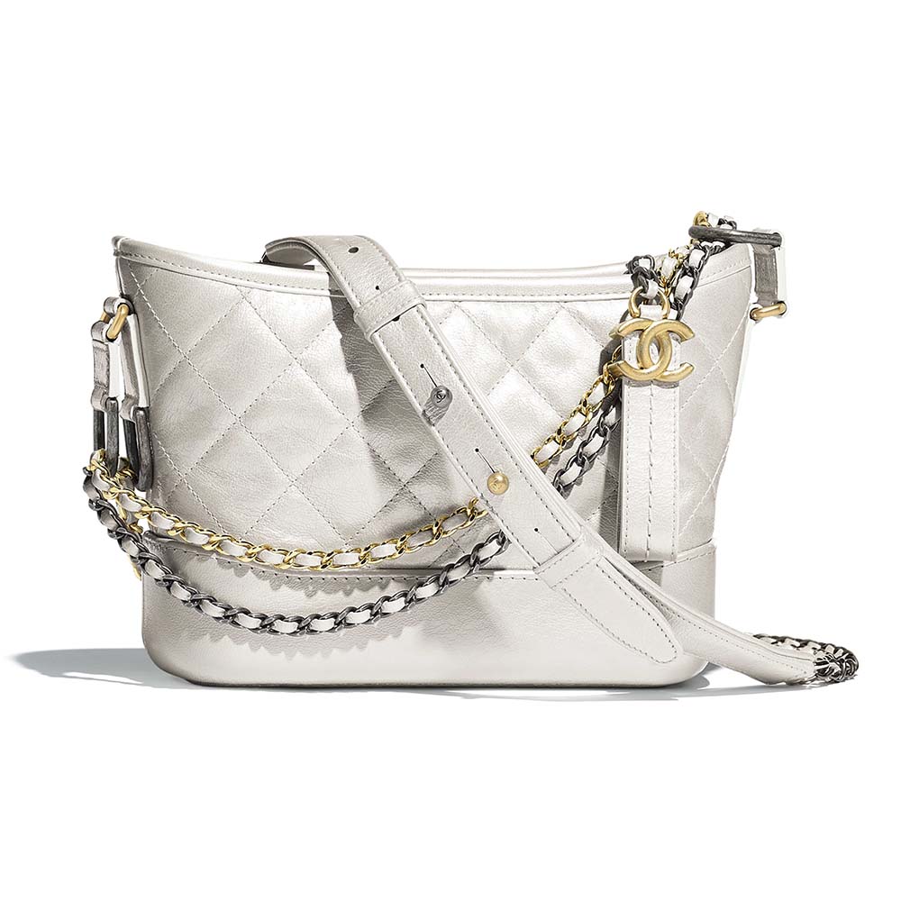 Gabrielle leather crossbody bag Chanel White in Leather - 36295806