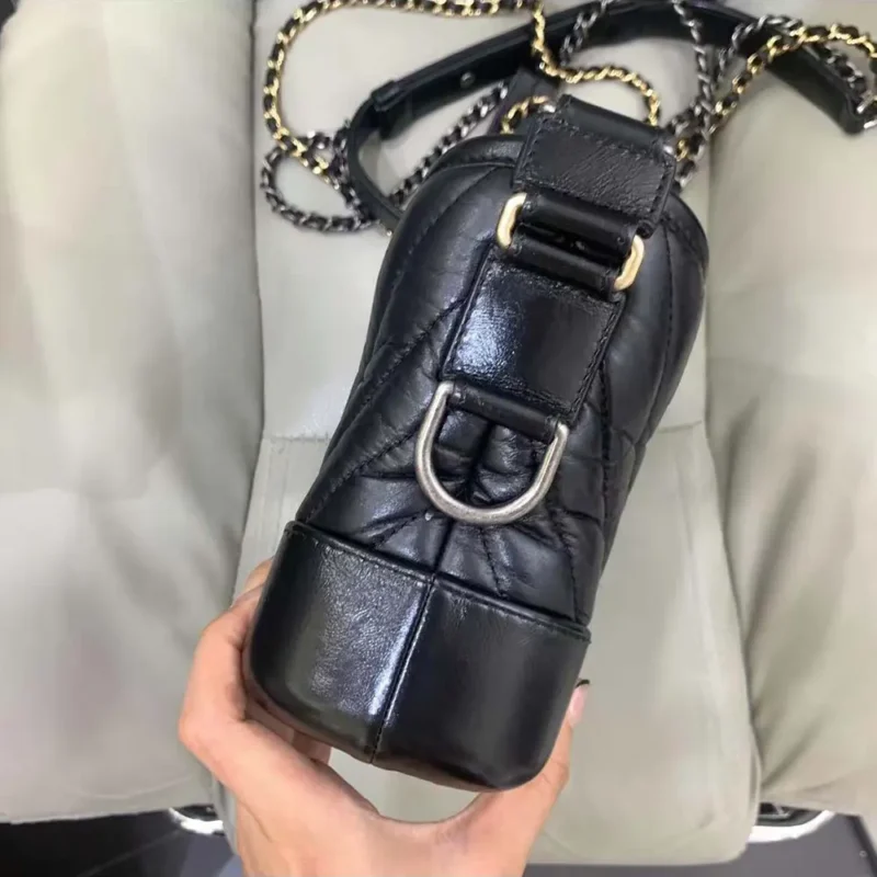Chanel Women Chanel's Gabrielle Small Hobo Bag in Aged and Smooth Calfskin