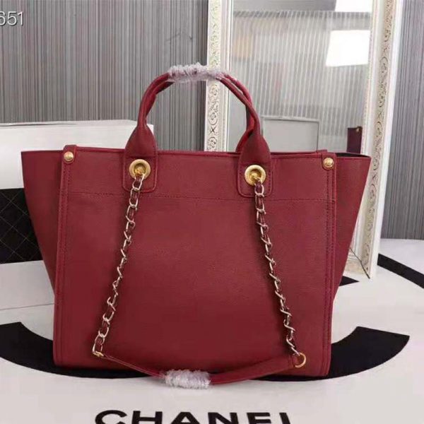 Chanel Women Chanel's Large Tote Shopping Bag in Grained Calfskin ...