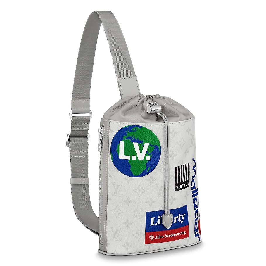 Louis Vuitton LV Men Chalk Sling Bag in Monogram Canvas - LULUX