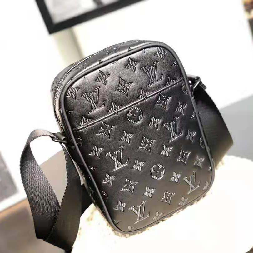 Louis Vuitton Danube Monogram Shadow PM Black in Coated Canvas with Brass -  US