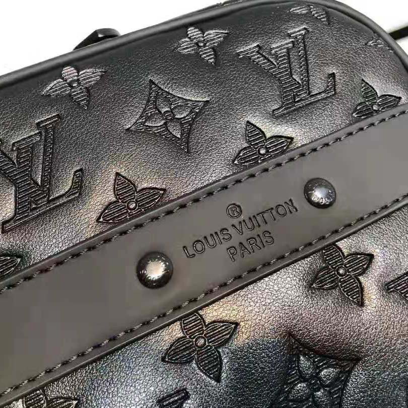 Louis Vuitton LV Men Danube PM in Monogram Shadow Cowhide-Black - LULUX