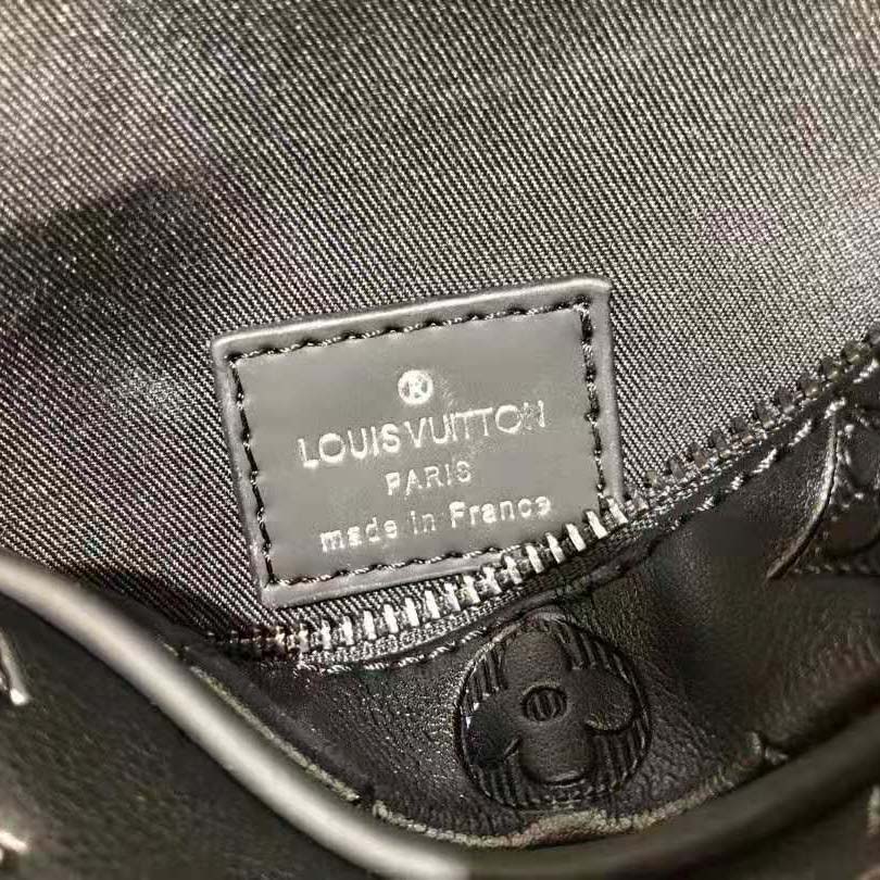 Louis Vuitton LV Men Danube PM in Monogram Shadow Cowhide-Black
