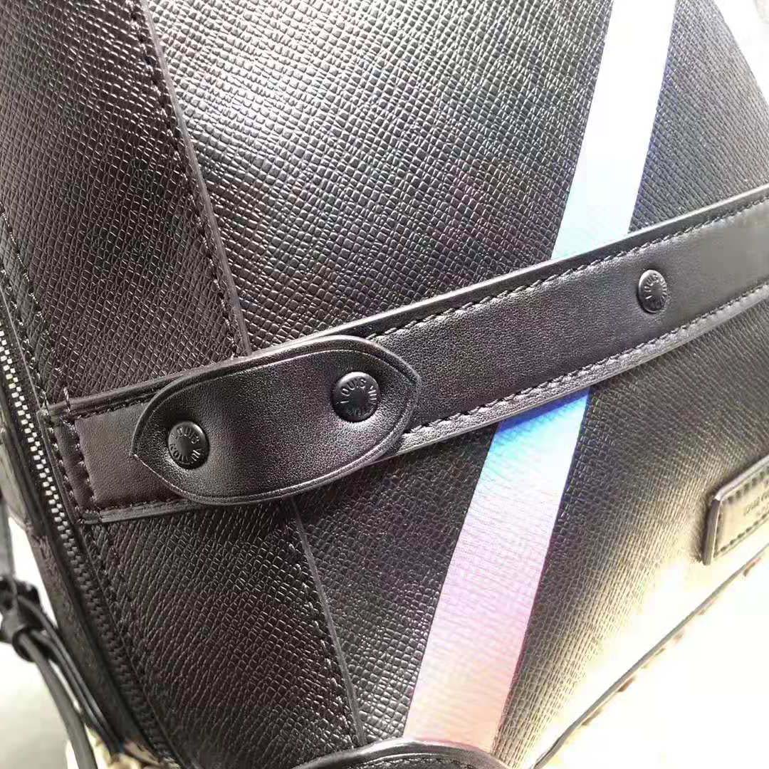 Louis Vuitton LV Soft Trunk Crossbody Shoulder Bag M30341 Taiga Black