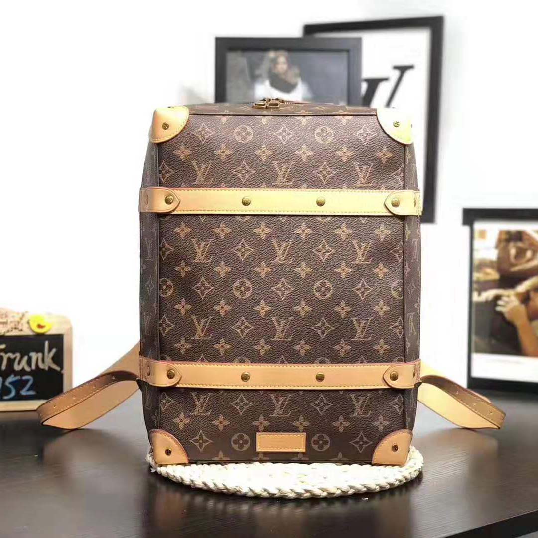 Louis Vuitton LV Men Soft Trunk Backpack PM in Monogram Canvas-Brown - LULUX