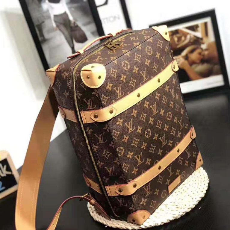 Louis Vuitton Brown Monogram Soft Trunk Messenger PM Gold Tone Hardware (Very Good), Handbag