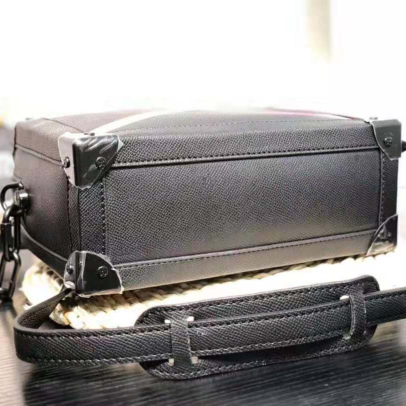 Louis Vuitton LV Men Soft Trunk Bag in Taiga Leather-Black - LULUX