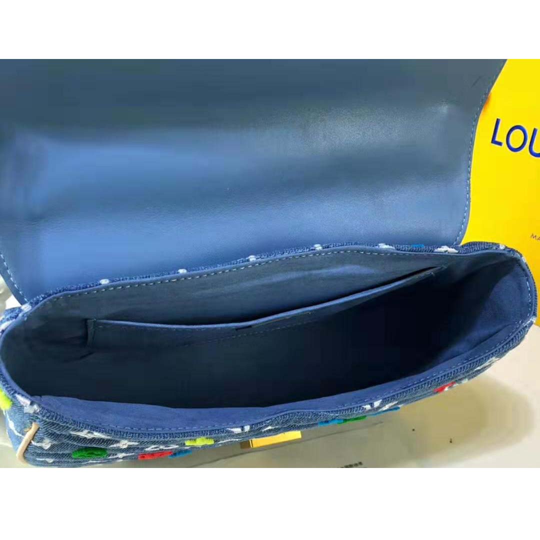 Louis Vuitton LV Women New Wave Chain Bag MM-Blue - LULUX