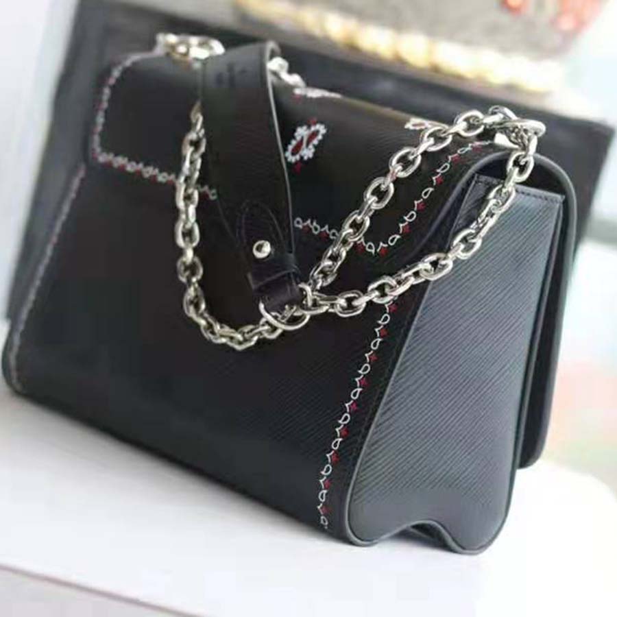 Louis Vuitton LV Women Twist MM Handbag in Epi Leather-Black - LULUX