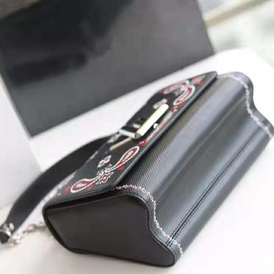 Louis Vuitton LV Women Twist MM Handbag in Epi Leather-Black - LULUX