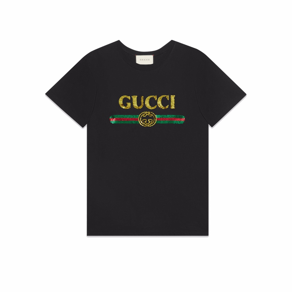 gucci logo t shirt black