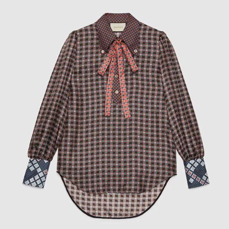 brown gucci shirt women's