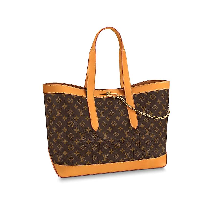 Louis Vuitton LV Men Cabas Voyage in Iconic Monogram Canvas and Natural Leather-Brown - LULUX