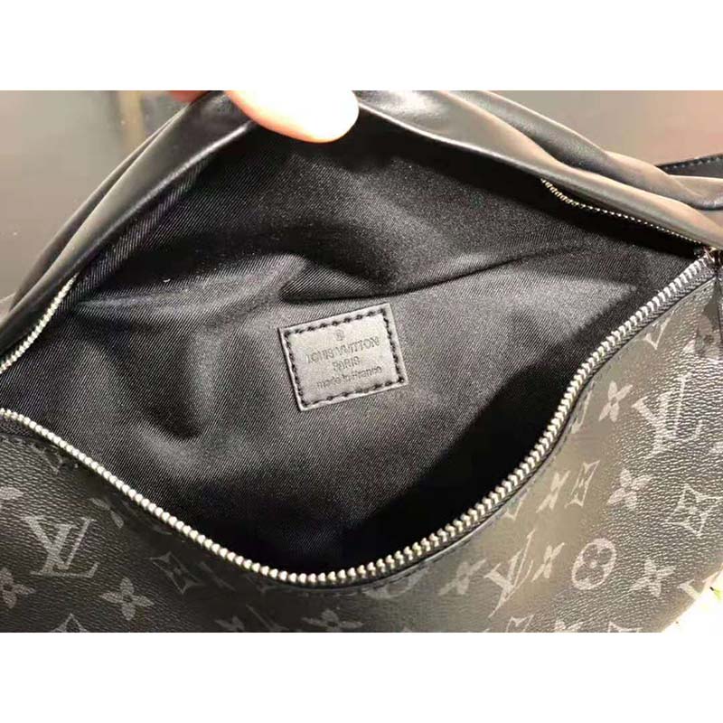 Louis Vuitton LV Men Discovery Bumbag in Monogram Eclipse Canvas-Grey - LULUX