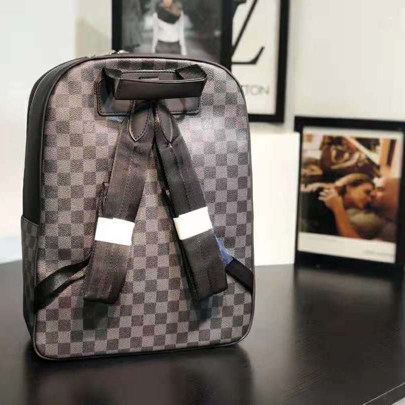 Louis Vuitton LV Men Josh Backpack in Damier Graphite Canvas-Grey