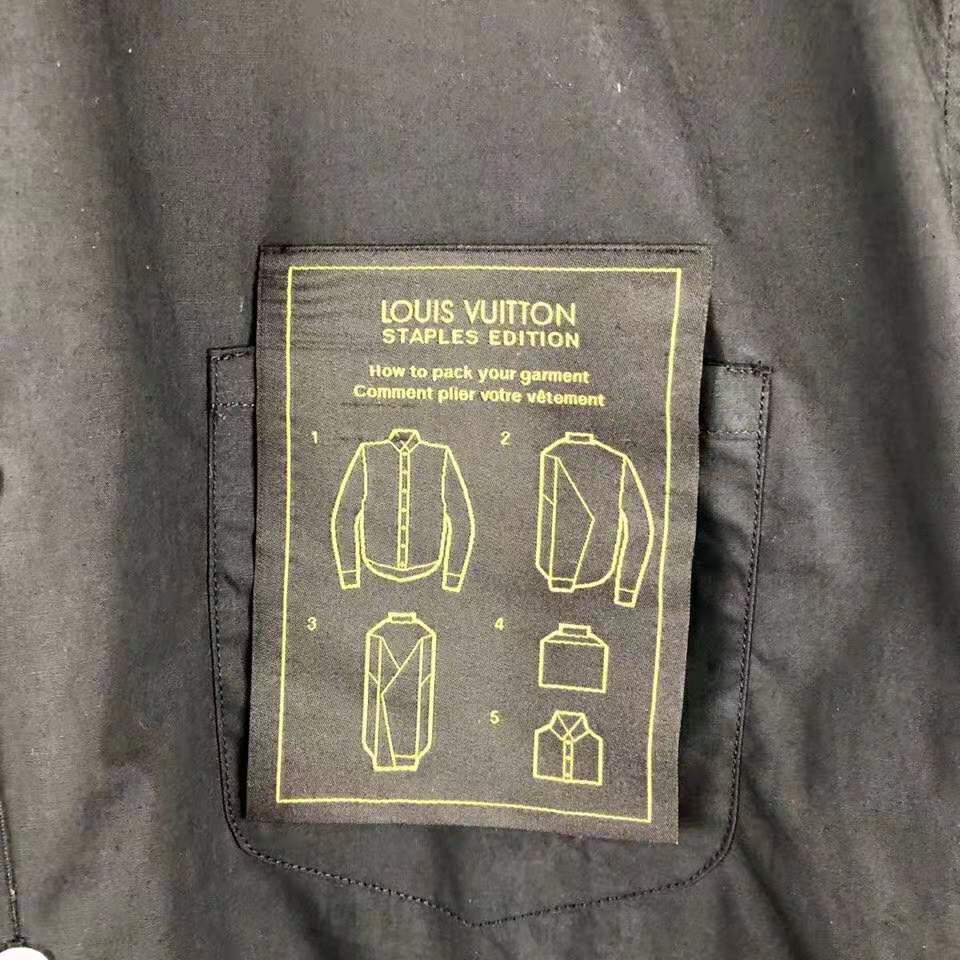 Louis Vuitton Black 2019 Staples Edition Dress Shirt L