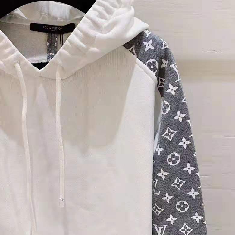 Louis Vuitton LV Monogram Circle Cut Grey Hoodie – Crepslocker