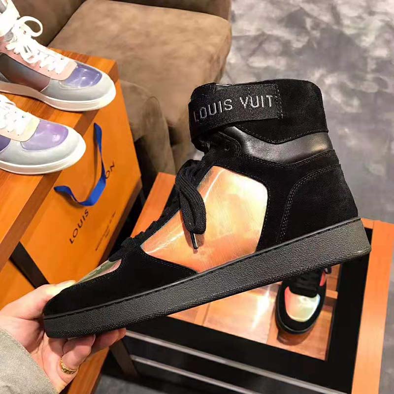 Louis Vuitton LV Men Rivoli Sneaker Boot Shoes in Suede Calf Leather ...