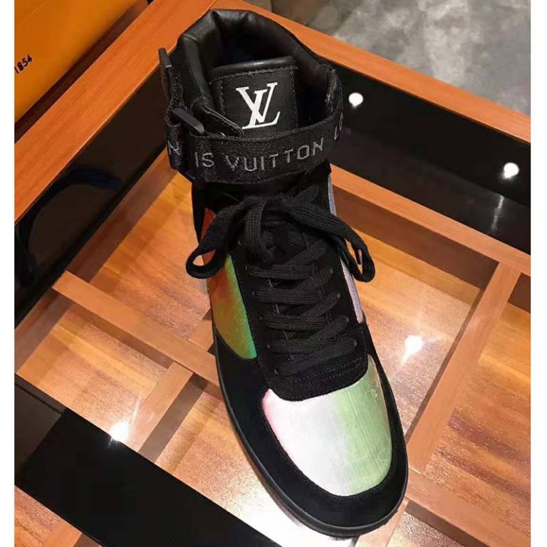 Louis Vuitton LV Men Rivoli Sneaker Boot Shoes in Suede Calf Leather ...