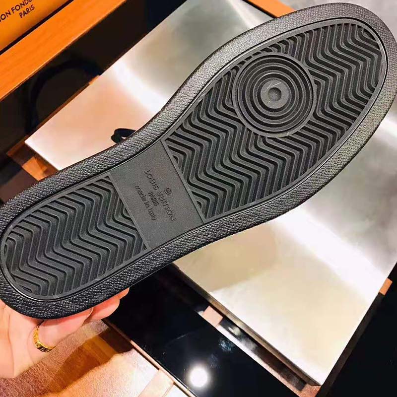 Men :: Shoes :: Louis Vuitton Black Monogram Leather Rivoli Sneaker - The  Real Luxury