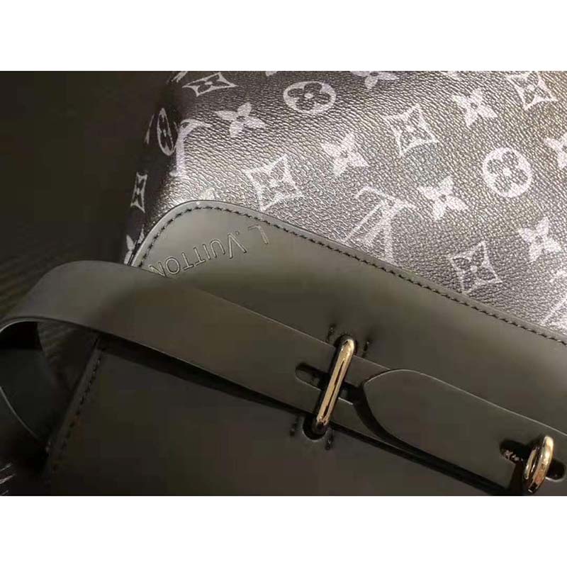 Louis Vuitton LV Men Steamer Backpack in Monogram Eclipse Canvas-Grey - LULUX