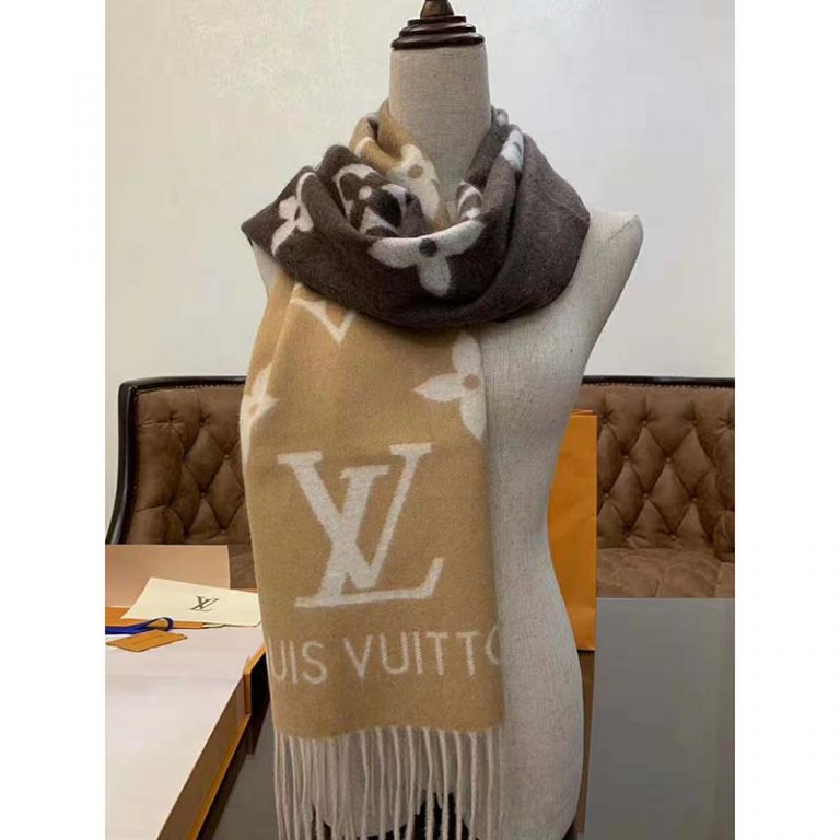 Louis Vuitton LV Unisex Reykjavik Gradient Cashmere Scarf Oversized ...