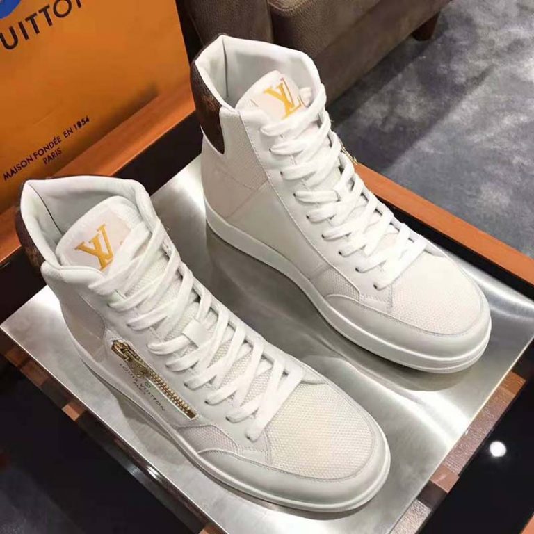 Louis Vuitton LV Unisex Rivoli Sneaker Boot Shoes-White - LULUX