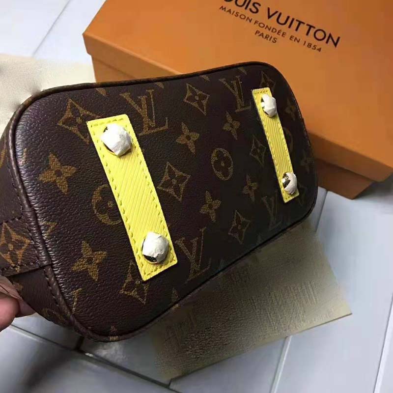Louis Vuitton LV Women Alma BB Handbag in Metallic Monogram Vernis ...