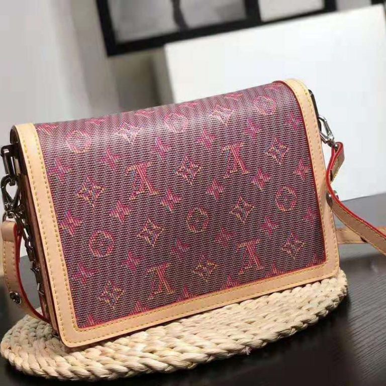 Louis Vuitton LV Women Dauphine MM Handbag in Monogram Canvas-Pink - LULUX