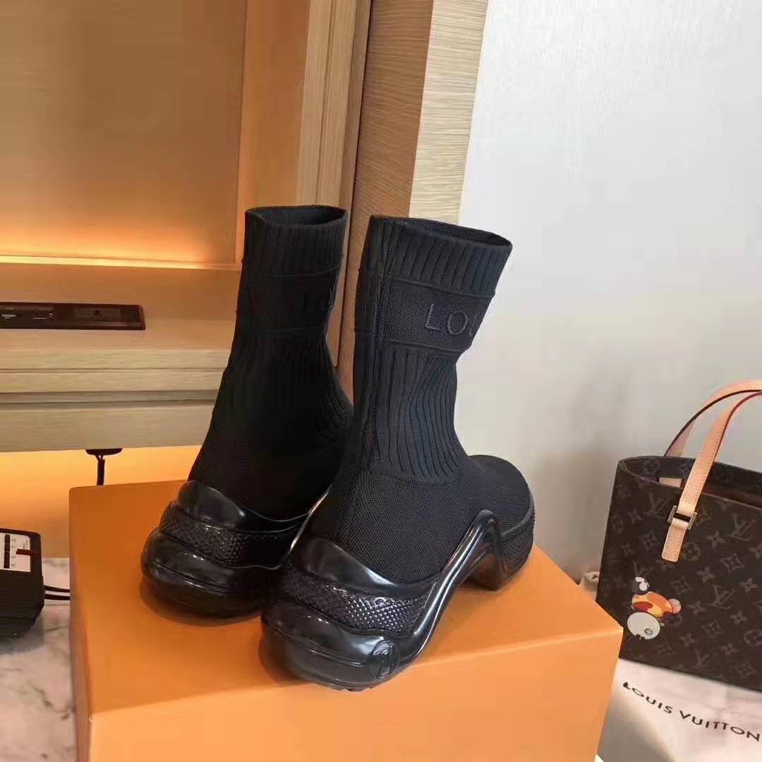 Louis Vuitton LV Women LV Archlight Sneaker Boot in Black Stretch ...