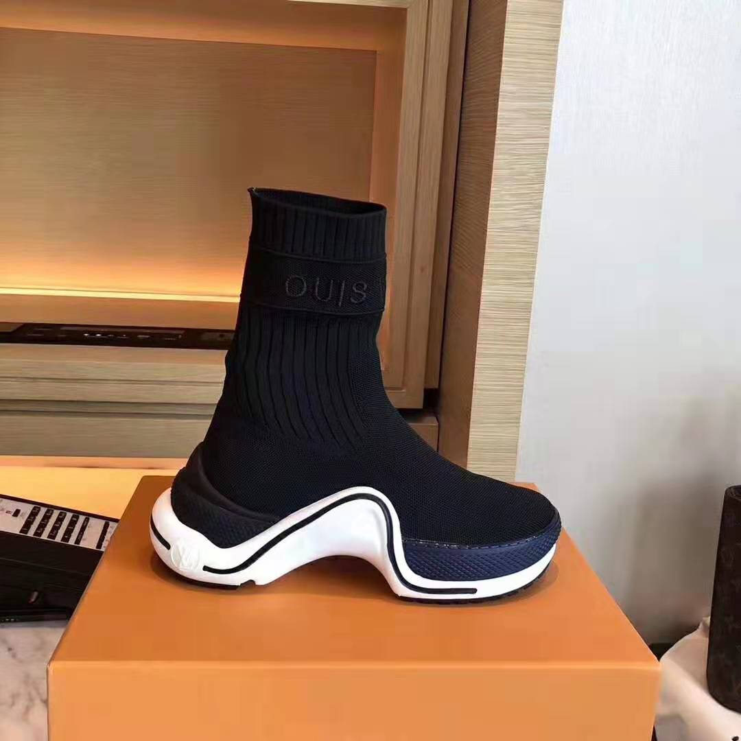 Louis Vuitton LV Archlight Stretch Textile Sneaker Boots in Black/Blue – EL  LUXE