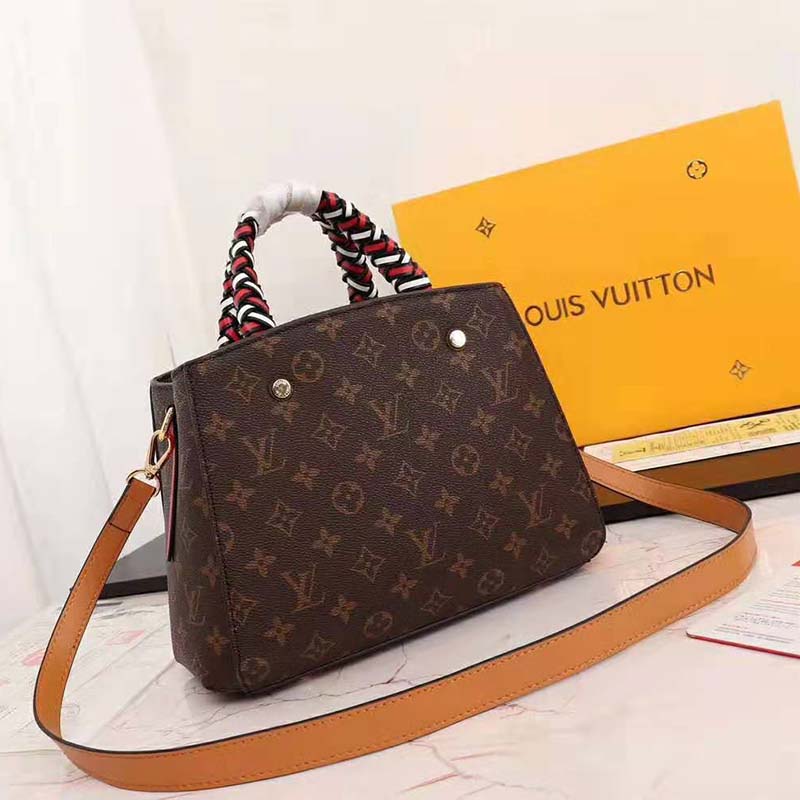 Louis Vuitton LV Women Montaigne BB Handbag in Monogram Canvas-Brown - LULUX