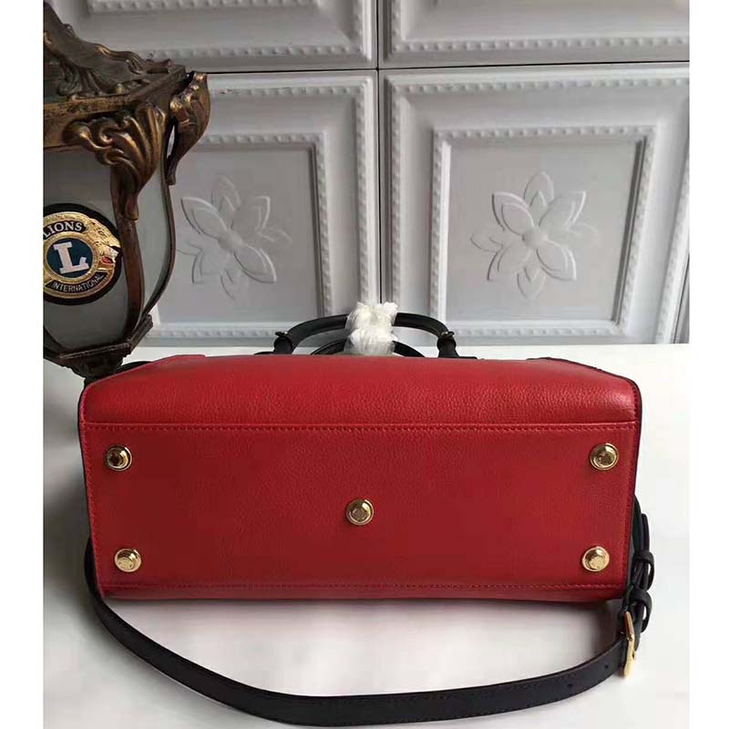 Louis Vuitton LV Women On My Side Bag in Small-Grained Calf Leather-Red - LULUX