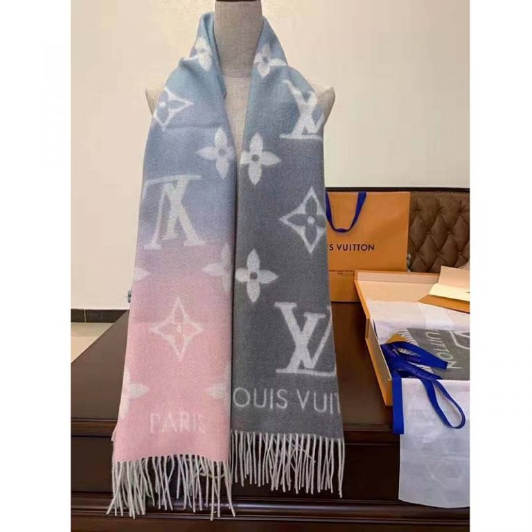 Louis Vuitton LV Women Logomania Scarf in Iconic Monogram Silk Wool - LULUX