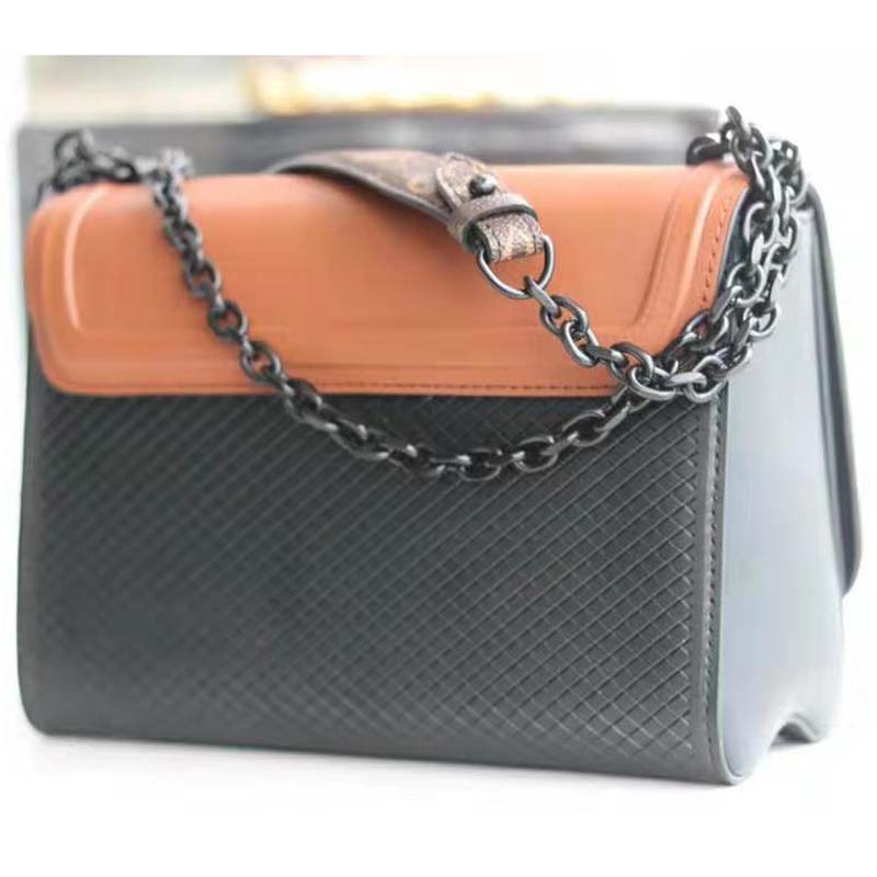 Louis Vuitton Black Leather Clutch Pochette Chain Louise MM, Small LV  Pochette For Sale at 1stDibs