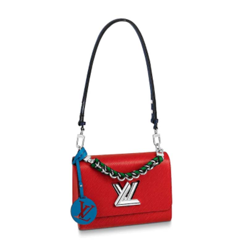 Louis Vuitton LV Women Twist MM Handbag in Epi Leather and Signature LV Twist Lock - LULUX