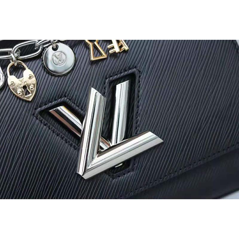 Louis Vuitton LV Twist MM pillow Black Leather ref.405271 - Joli Closet