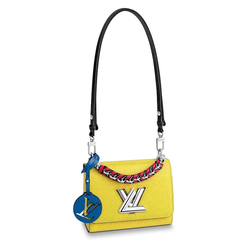 Louis Vuitton LV Women Twist PM Handbag in Epi Leather and Signature LV Twist Lock - LULUX