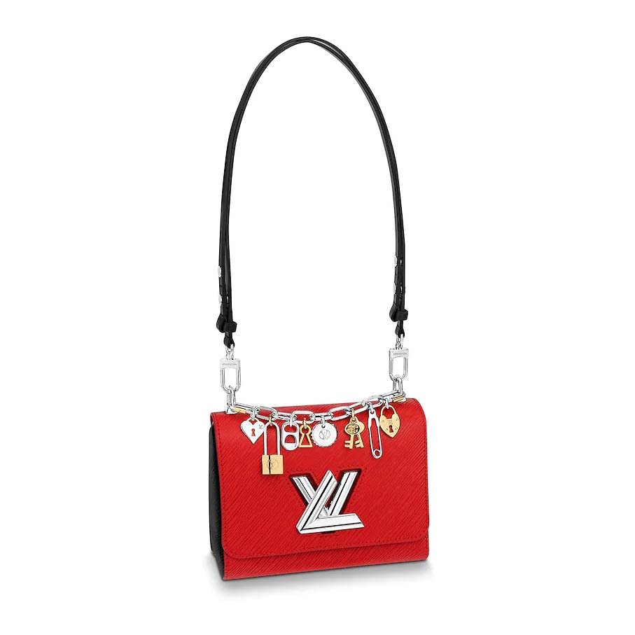 red and white lv bag